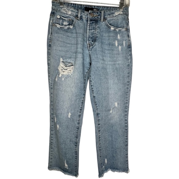 BBJ Los Angeles Distressed Jeans Button Fly‎ - Picture 1 of 7